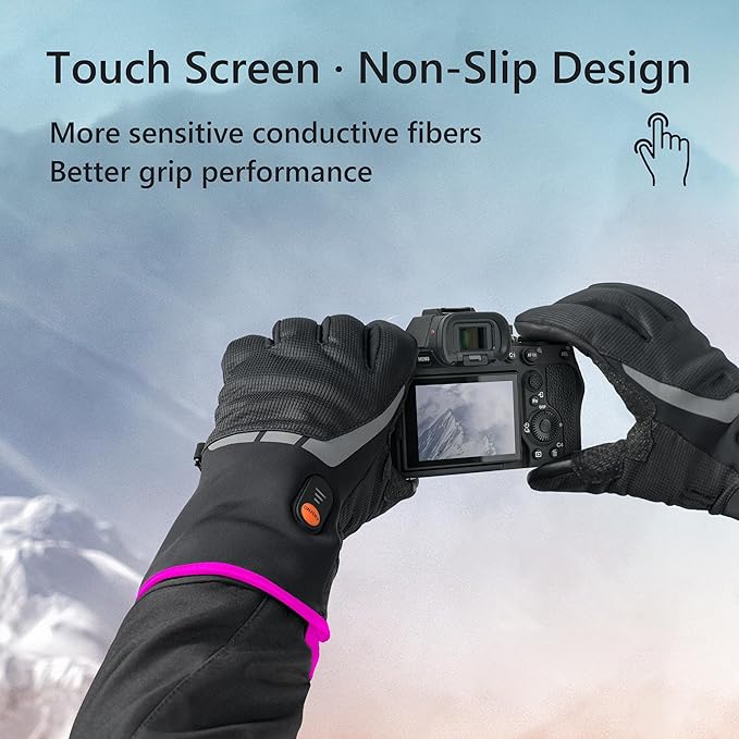 Heated Gloves for Men Women, Rechargeable Waterproof Heated Work Gloves with Arthritis Raynaud's Relief for Ski Hiking Driving
