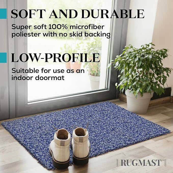 Premium Microfiber Indoor Door Mat – 36"x60" Washable Entry Mat, Non-Slip, Waterproof Backing, Super Absorbent, Low Profile Entryway Doormat for Indoor Entrance