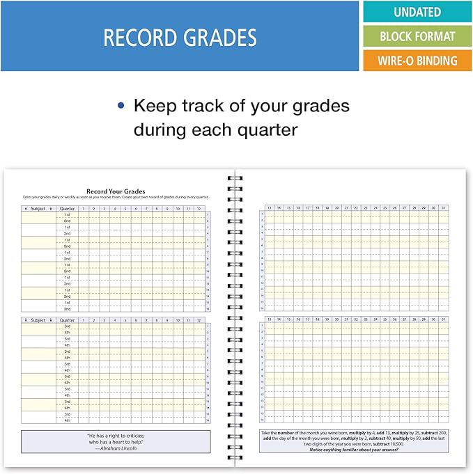 Undated Student Assignment Book (S40)