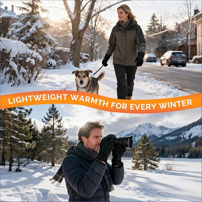 SAVIOR HEAT Thin Heated Gloves for Men Women, Electric Glove with Rechargeable Battery Hand Warmer for Skiing Hiking Hunting Camping Climbing Motorcycling
