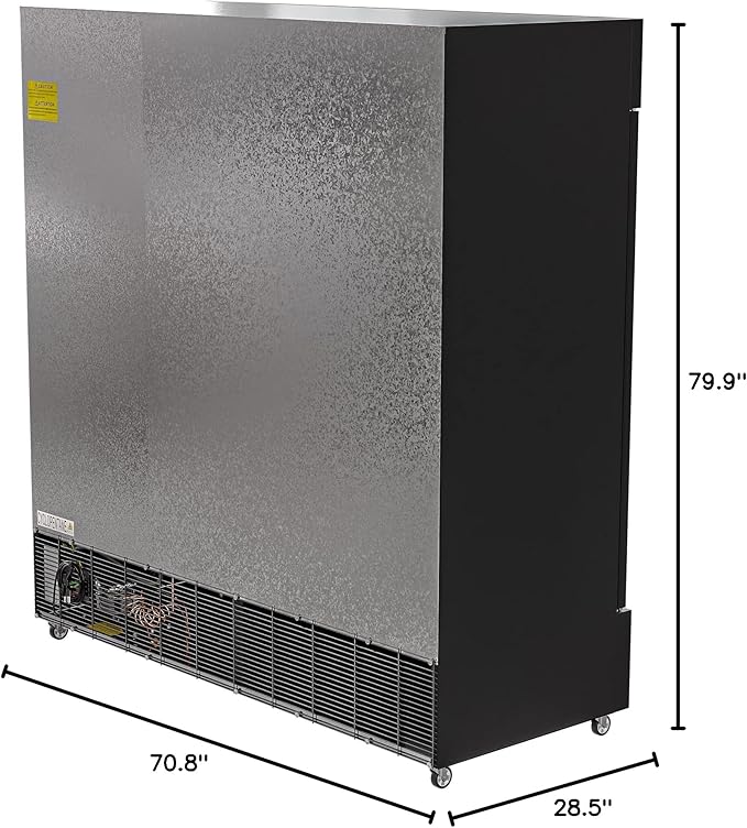 KoolMore MDR-3GD-63C 3 Glass Commercial Display Refrigerator Upright Beverage Cooler Merchandiser-56, 56 Cu. Ft. Space Saver Triple Swing Door, Black