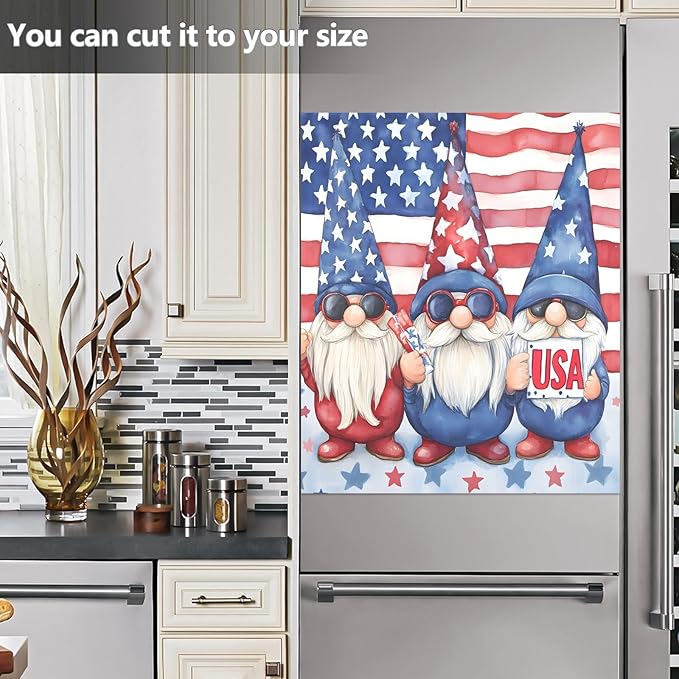 Three Gnomes Flag Dishwasher Magnet Cover Magnet Sticker for Kitchen 23x26in Dish Washer Magnet Cover Refrigerator Magnets Panel Decal Pad