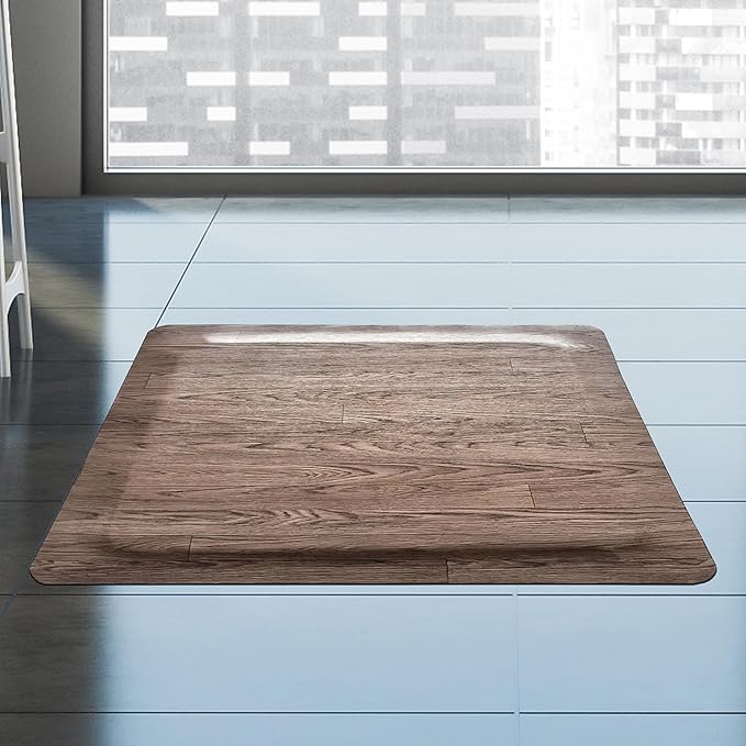 Rhino Mats, Softwoods Anti Fatigue Floor Mat, Commercial Grade Kitchen Mat, Standing Desk Mat, Office, Garage or Anywhere, Standing Comfort. (Driftwood, 3' x 3' x 1/2")
