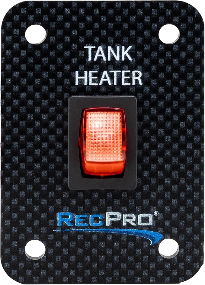 RecPro RV Toggle Switch | RV Tank System Control Panel Switch | Gang Kit System | Tank Heating Pad Toggle Switch | RV Tank Heater Panel (1 Toggle)