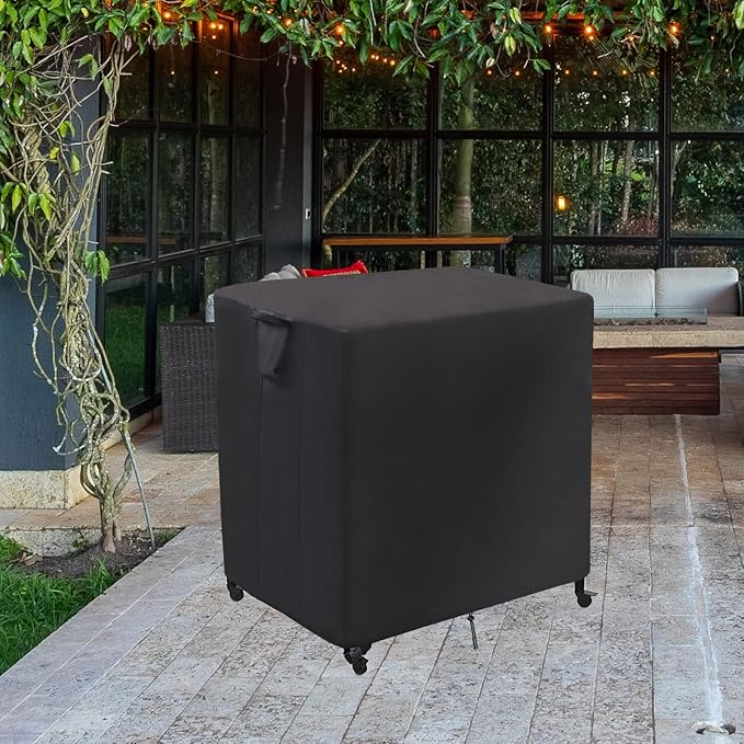 Outdoor Prep Cart Cover for Nuuk Pizza Oven Table,30 Inch Patio Grill Table Cover for Movable Dining Cart Table,Waterproof Outdoor Cart Covers - 30 X 16 X 30 Inch