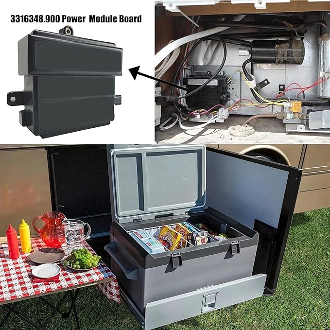 3316348.900 RV Fridge Circuit Control Board, Fit for Dometic DM2652 RM2652 etc Fridge, Seven Ports Bottom, Not Replace(The Bottom Eight Or Ten Ports Old Board Or Some Old Models)
