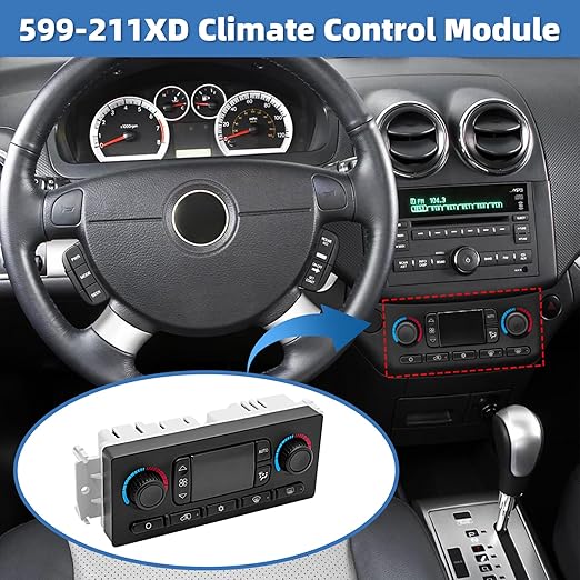 599-211XD A/C Heater Climate Control Module Panel Switch for 02-09 Chevy Silverado Suburban Tahoe Trailblazer Avalanche GMC Sierra Yukon Envoy Cadillac Escalade Rainier Hummer Bravada, OE# 10367041