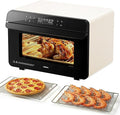 ROBAM Toaster Steam Combi Oven, Countertop Air Fryer 20-in-1 Oven with Convection & Grill, Stainless Steel Interior, 3-Layer Insulated Glass Door, 3 Steam Modes, 30 Built-In Recipes (White)