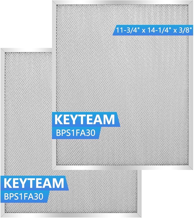Stove Hood Vent Filter 11-3/4" x 14-1/4" BPS1FA30 - Compatible with NuTone Allure & Broan Range Hood Filter Replacement 99010299 - Fits QS1 QS2 30" Hoods(Aluminum Frame: 2-Pack)