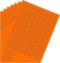 Labels Printable Sticker Paper Sheets for Printers in Neon Orange - 1078 Pack, Small Printing Labels 1 inch x 0.375 inch for Laser Printers with Template Included, 7 Full Sheets