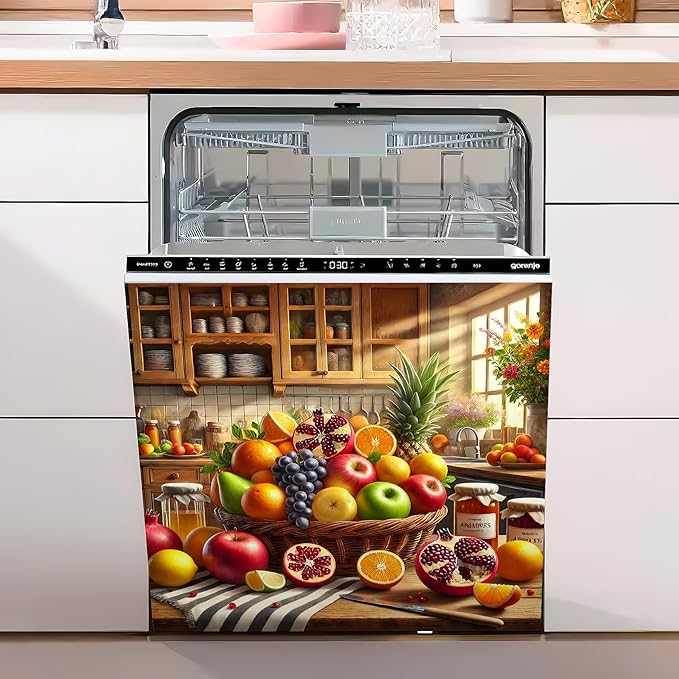 Dishwasher Magnet Sticker Cover Panel Decal Refrigerator Magnetic Sticker Decorative for Kitchen Decoration,Fridge Door Cover, Appliances Stickers 23"x26"