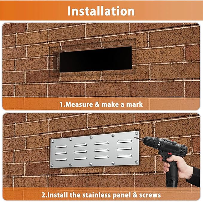2 Rustless Ventilation Canopies Tall Efficiency Grilles Low Maintenance for Kitchen Bathroom Oxidation Immune Fretwork