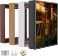 ART Canvas Floater Frame Fits 1”–1.25”Deep Gallery-Wrapped Canvas, Wood-Look Floater Frames for Finished Stretched Canvas Prints, Wall Oil Paintings Artwork for Home Bedroom (Back, 14" x 16")