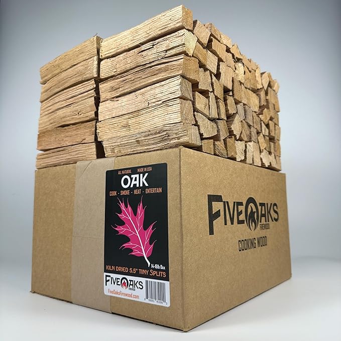 Kiln Dried Oak Pizza Oven Wood, Mini 5 Inch Cooking Wood for Ooni, Gozney, Bertello Pizza Ovens, Solo Stove & More - Approx 14lbs Product of USA (1,000 Cubic Inches)