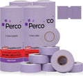 Perco 1 Line Lavender Labels - 32 Rolls, 4 Sleeves, 32,000 Blank Price and Date Gun Labels for Perco Lite, X, Plus and Pro 1 Line Price and Date Guns - Made in USA