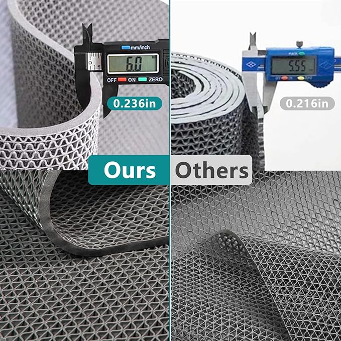 WochiTV Non Slip Drainage Mats PVC Pool Floor Mat 0.23'' Thick Outdoor Indoor Parking Space Mat for Bathroom Garage Basement Backyard Commercial Kitchen 3x10Ft