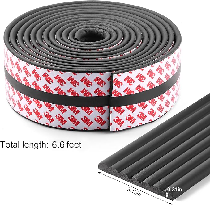 Baby Proofing Edge Protector 6.6 feet with 3M Strong Adhesive Pre-Taped, Baby Proof Padding Extra Wide Edge Safety Guards for Sharp Edges, Table, Desk- Black