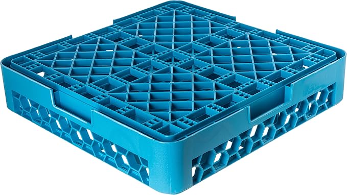 Carlisle FoodService Products RG2514 OptiClean 25 Compartment Glass Rack, 3.5" Compartments, Blue (Pack of 6)