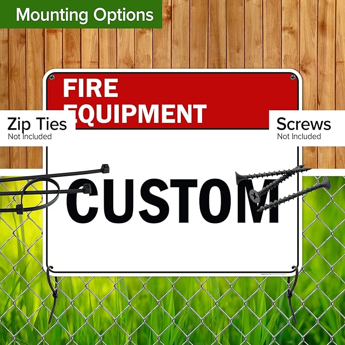 Custom Fire Equipment Sign, Ansi Sign, Osha Compliant, 24x30 Inches, 55 mil thick HDPE (high density polyethylene), Made in USA by My Sign Center