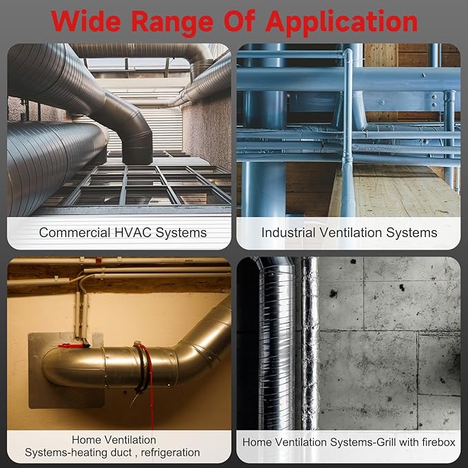 6 Inch HVAC Duct Manual Volume Backdraft Damper,Stainless Steel Airflow Control Valve With Adjustment Handle,Duct Damper for HVAC Ventilation System (6inch)