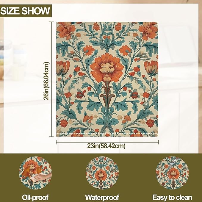 Magnetic Dishwasher Cover,Boho Ethnic Flower Reusable Dishwasher Magnetic Cover Decorative Door Covers Panel for Home Kitcen 23" x 26"
