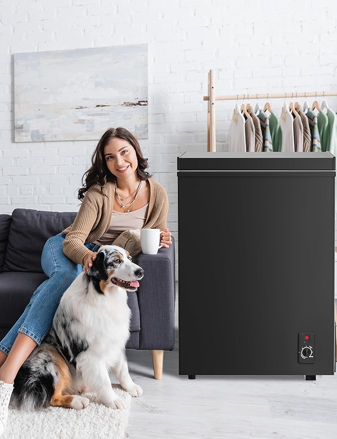 Bodacious Ultra Quiet Deep Freezer – 5.0 Cu Ft, Compact Design, Fast Freeze, Low Power Consumption, Ideal for Home, Restaurant & Small Shops
