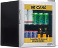 NewAir 60 Can Beverage Refrigerator | Compact Small Mini Fridge for Bedroom, Office or Dorm | Quiet Cooling, Adjustable Shelf & Glass Door Drink Cooler