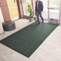 Consolidated Plastics Brush Dry Mat - Made in USA, Heavy-Duty Commercial DoorRug for Indoor/Outdoor Entryways, Non-Slip Backing for High-Traffic Areas (4' W x 8 L, Green)