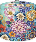 Flashideas Colorful Flowers Pressure Cooker Cover with Storage Pocket Compatible with 8 10 Quart Instant Pot, Durable Rice Cooker Air Fryer Accessories, Waterproof Kitchen Appliances Dust Cover