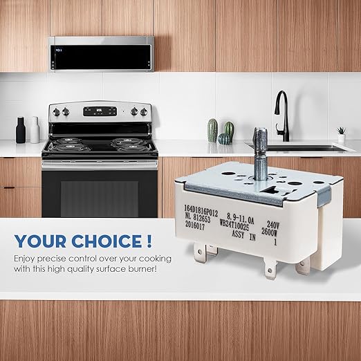 WB24T10025 Range Switch Surface Burner Range Infinite Control Switch Compatible with GE Electric Ranges AP2024072, 769692, AH236750, EA236750, PS236750（8 Inch）