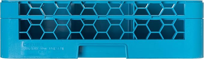 Carlisle FoodService Products RG9-114 Opticlean 9-Compartment Glass Rack with 1-Extender, Blue