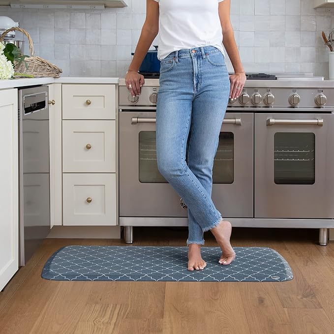 GelPro Elite Premier Anti-Fatigue Kitchen Comfort Floor Mat, 20x48, Trellis Deep Sea Stain Resistant Surface with Therapeutic Gel and Energy-Return Foam for Health & Wellness