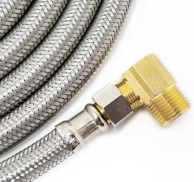 Dishwasher Hose Installation Kit - Premium Stainless Steel - Burst Proof Water Supply Line with 3/8" Compression Connections from Kelaro