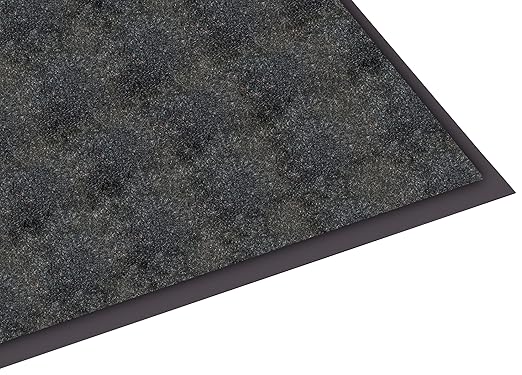 Guardian Silver Series Indoor Walk-Off Floor Mat, Vinyl/Polypropylene, 3'x4', Black