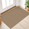 IOHOUZE Small Area Rug 2x3 Washable Woven Rugs for Entryway Non Slip Rubber Backed Kitchen Rugs Indoor Outdoor Doormat Throw Rug Floor Carpet for Entrance Front Door, Orange/Tan/Brown