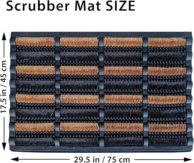 FOOTMATTERS Ninamar Mud Scrubber Tray Mat – 29.5 x 17.5 inch - 2 Pack
