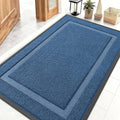 OLANLY Front Door Mat Indoor Outdoor Entrance, Waterproof All-Season, All-Weather Doormat, Sturdy Natural Rubber, Fade Resistant, Low Profile, Easy Clean Patio Porch Entryway Mat, 71x47, Light Blue