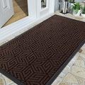 Yimobra Large Door Mat 47x24, All-Weather Waterproof Outdoor Mats for Front Door, Non Slip Rubber Doormat for Patio Proch Outside Entryway Indoor, Brown