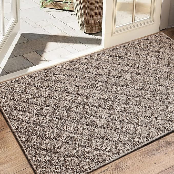 Azadx 3'x5' Front Entryway Door Mat Non Slip Indoor Door mats Washable Entry Mats Welcome Doormat Dirt Trapper for House Entry Low Profile Doormat Indoor Entrance Mat