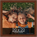 wallsthatspeak 20x20 Dark Walnut Rustic Pine Picture Frame for Puzzles Posters Photos or Artwork