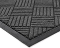 Front Door Mat, Heavy Duty Indoor Outdoor Doormat, 72" x 24" Low Profile Outdoor Mats for Home Entrance, Stain and Fade Resistant Welcome Mat Ideal for High Traffic Area, Diamond Grey