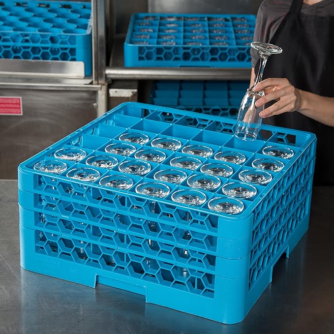 Carlisle FoodService Products RG36-314 RACK 36 COMPT GLASS [Set of 2]-Blue 8.72