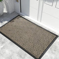 Yimobra Extra Large Door Mat 60x36, All-Weather Waterproof Outdoor Mats for Front Door, Non Slip Rubber Doormat for Patio Proch Outside Entryway Indoor, Pale Khaki