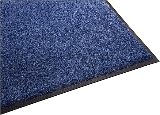 Guardian Platinum Series Indoor Wiper Floor Mat, Rubber with Nylon Carpet, 2'x15', Blue