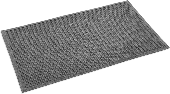 Ecomills Rubber Doormat, Extra Large, 36" x 60", Charcoal, XL, Absorbent Indoor Outdoor, Stain Resistant, Rubber Non Slip Backing, Heavy Duty, Durable
