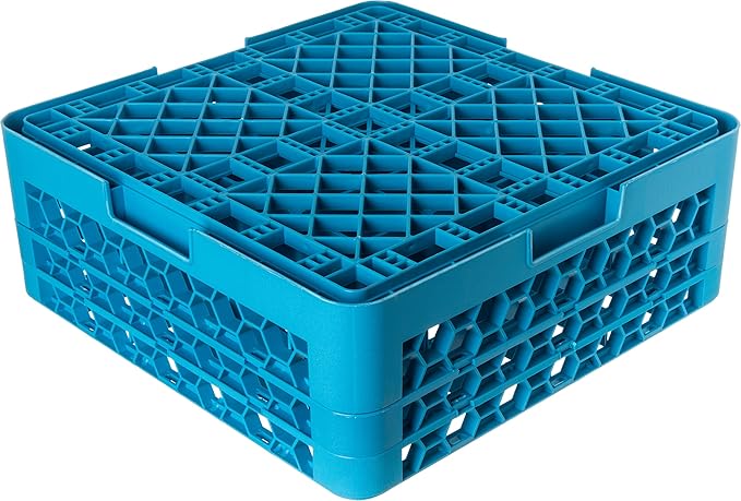 Carlisle FoodService Products 36 Compartment Full Size OptiClean Glass Rack, Blue, 7.12"