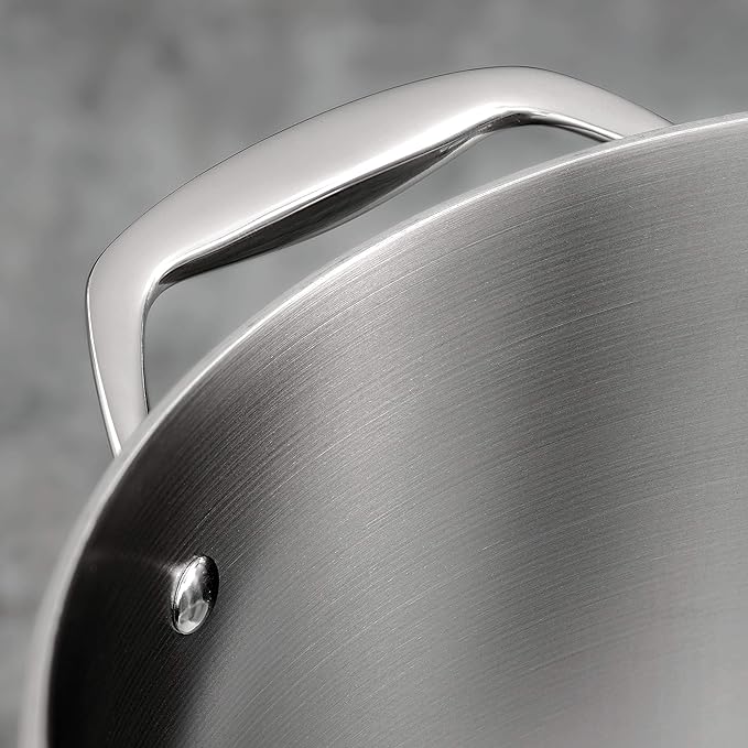 Tramontina Signature Tri-Ply Clad Stainless Steel 3-Quart Saute Pan with Lid, Induction-Ready Cooking Pan, Dishwasher-Safe, NSF-Certified, Made in Brazil