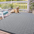 OLANLY Front Door Mat Outside Entrance 71x47, Absorbent, Heavy Duty Sturdy Natural Rubber Doormat Indoor Outdoor, Non-Slip, Stain and Fade Resistant, Low Profile Floor Mat for Entryway, Charcoal Gray