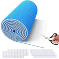 MERV 8 Air Vent Filters, 16" x 90"Cut to Fit Air Filter Material (60+ Filters),Electrostatic Triple Vent Filter for Floor, Ceiling, HVAC Furnace Vents, Includes 48 Adhesive Hook Tape