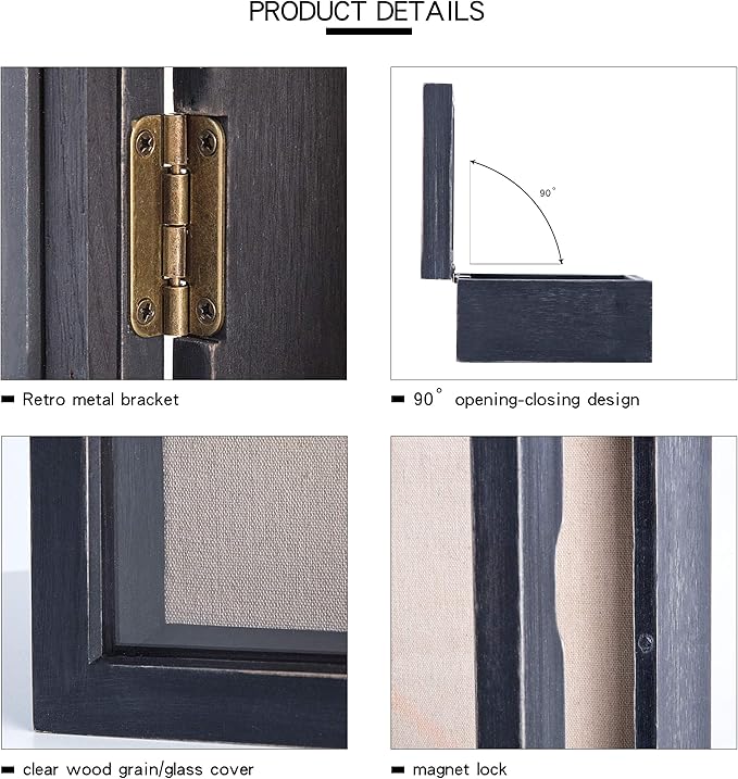 Freezing point Shadow Box Frame 8x8 Shadow Box Display Case Cabinet Pin Picture Frame with Linen Back Memorabilia Bouquet Photos Butterfly Taxidermy Wedding Memory Box for Keepsakes Black